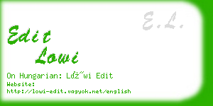 edit lowi business card
